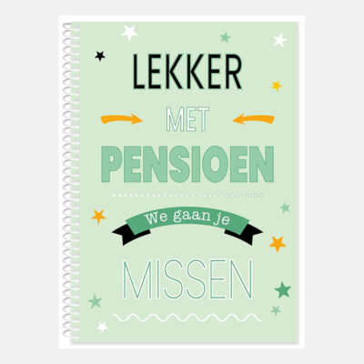 Afscheidsboekje pensioen collega